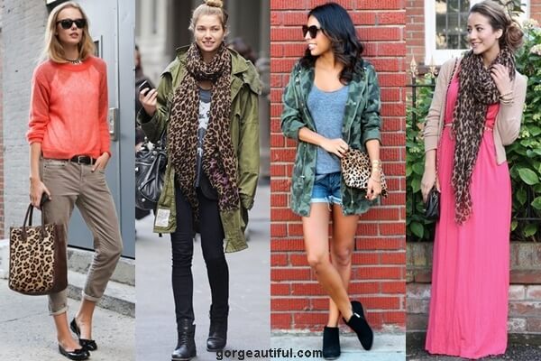 Leopard Printed Scarf and Bag Style Ideas