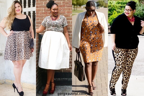 Plus Size Leopard Print Fashion Look with Black or White