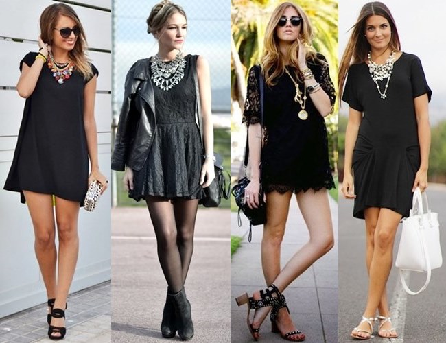 accessorize plain black dress