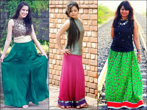 Long Skirt with Modern Top for Diwali
