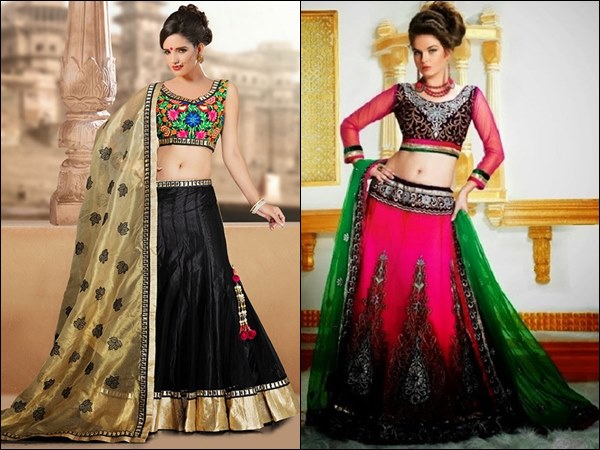 Vibrant Look with Long Skirt for Diwali