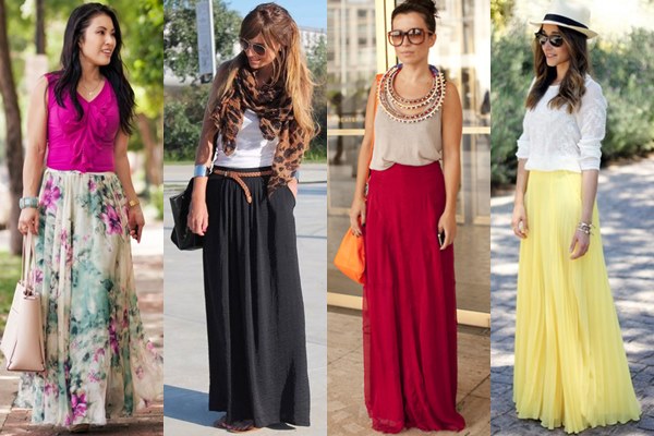 casual long skirt outfits