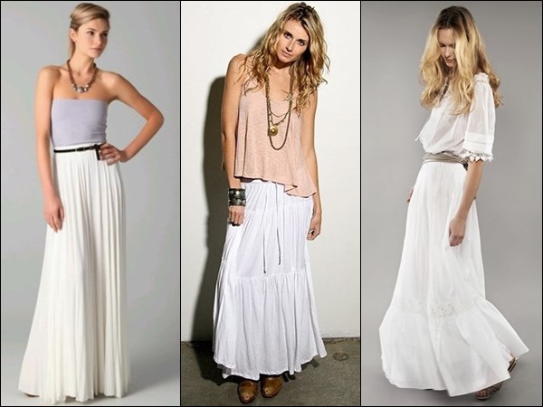 White Maxi Skirt Style Ideas