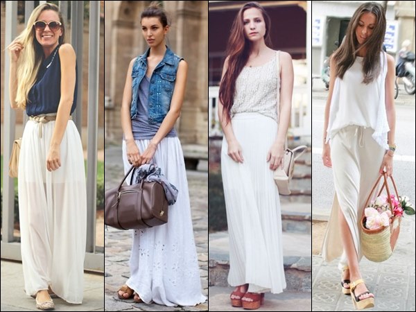 White Maxi Skirt Style Ideas