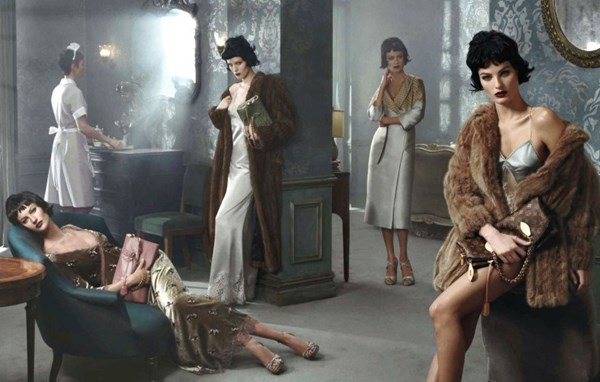 Vintage Boudoir Fashion Ads : Louis Vuitton Fall 2013 campaign