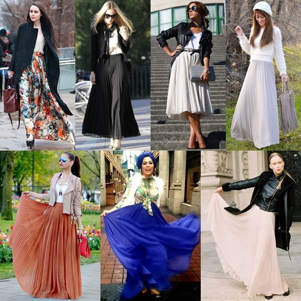 Maxi Skirt Fall Winter 2013 Street Fashion