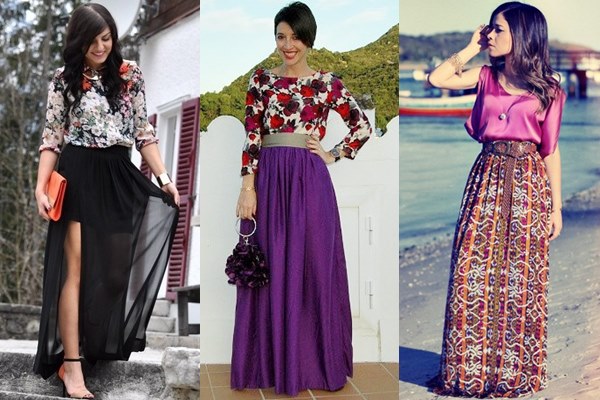 Maxi Skirt Street Fashion at Formal Occasion