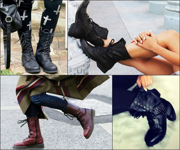Mid-Calf Military Boots Fashion