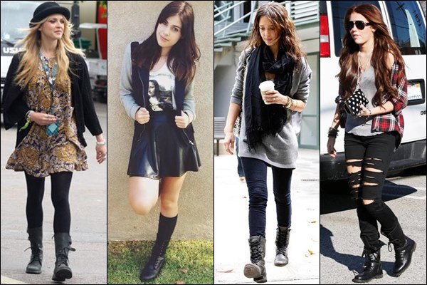 Street Fashion Style with Military Boots