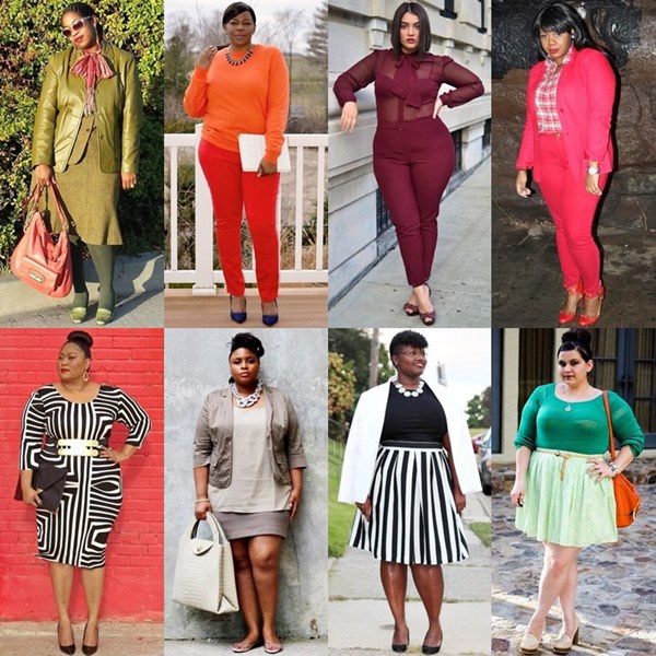 Monochromatic Fashion Look for Plus Size Women