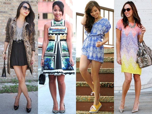 dresses for petite women - prints in natural or pastel colors