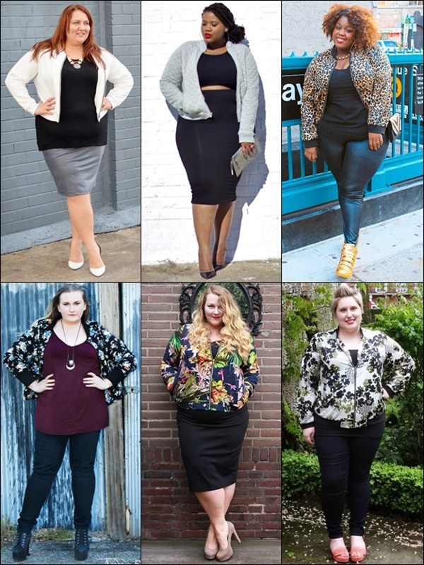 Plus Size Bomber Jacket Fashion Looks