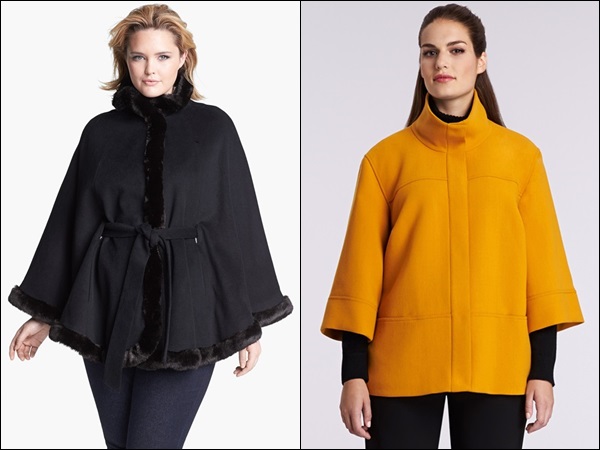 Plus Size Coats for Apple Shape and Rectangle Shape Figure