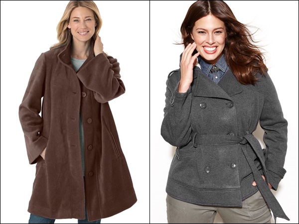 Plus Size Coats made of Fleece