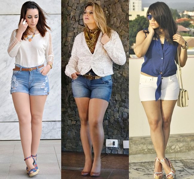 Plus Size Denim Shorts