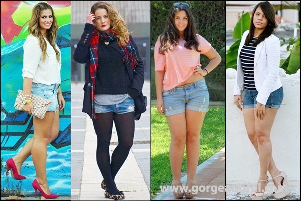 Plus Size Denim Shorts Style Ideas