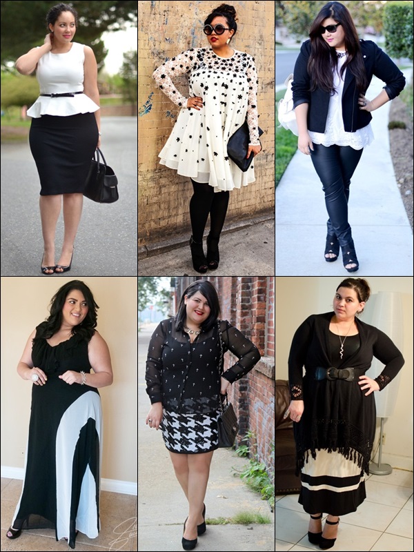 Black and White Fashion Look for Plus Size Women