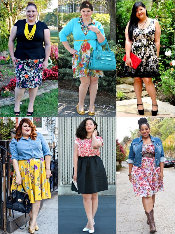 flower Prints Fashion Look for Plus Size Women