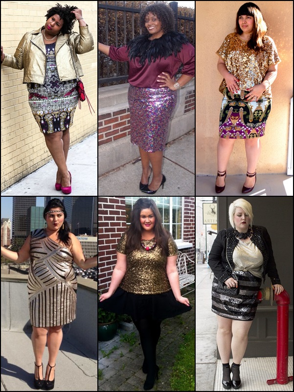 Metallic Fashion Look for Plus Size Women