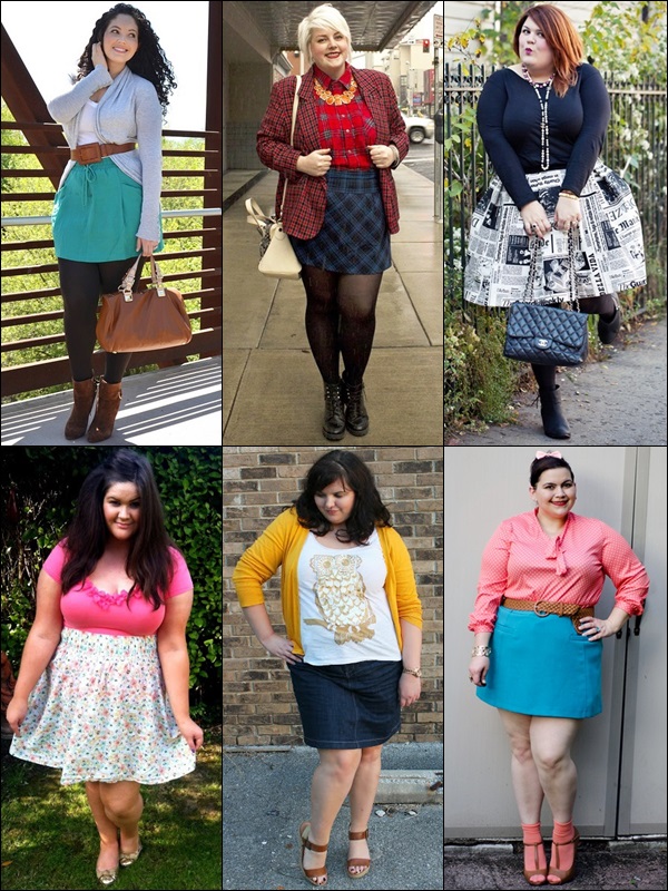 Mini skirts Fashion Look for Plus Size Women