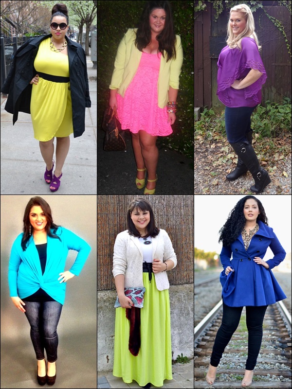 plus size bloggers neon clothing