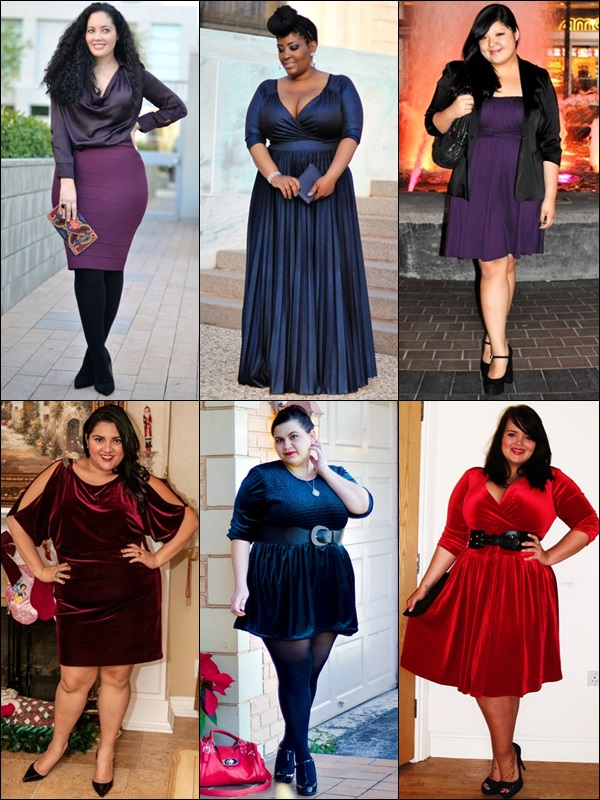 Satin or Velvet Fashion Look for Plus Size Women