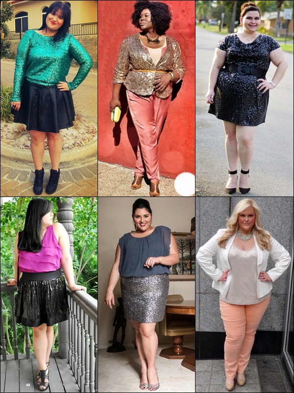 Sequined Outfits Fashion Look for Plus Size Wome