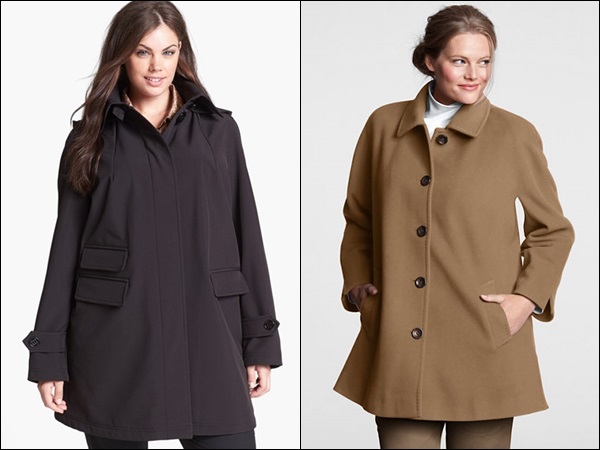 Classic Swing Coat for Plus Size Women