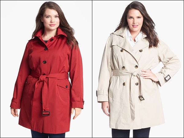 Classic Trench Coat for Plus Size Women