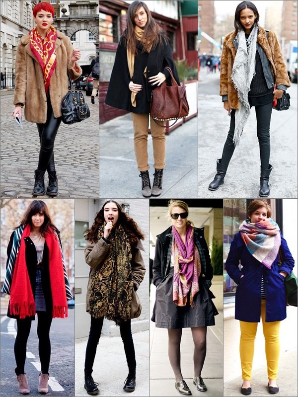Scarves for Fall and Winter Street Fashion