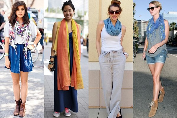 Scarves for Spring and Summer Street Fashion