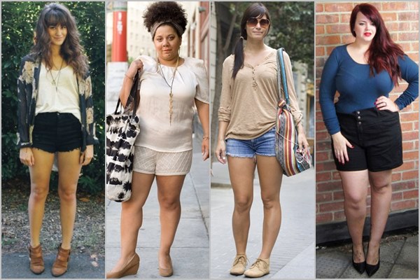 high-waisted shorts to avoid a “muffin top”