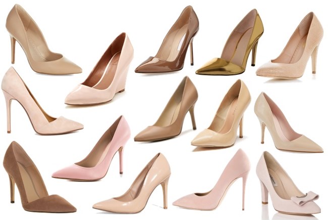 Skin-toned Pointy Heels