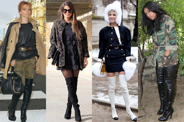 Thigh High Boots Military-inspired Fashion Looks