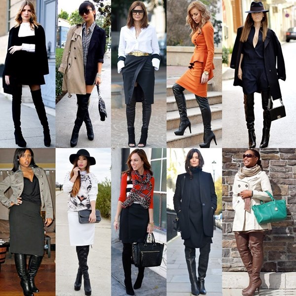 Styles and Fashion Thigh High Boots Office Attire