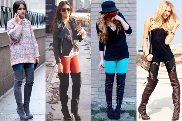 tights and thigh high boots