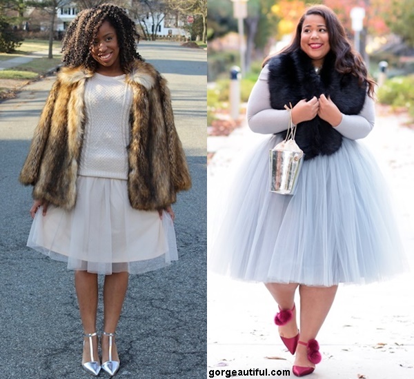 Add More Glam into Your Tulle with a Faux-fur Jacket or Stole