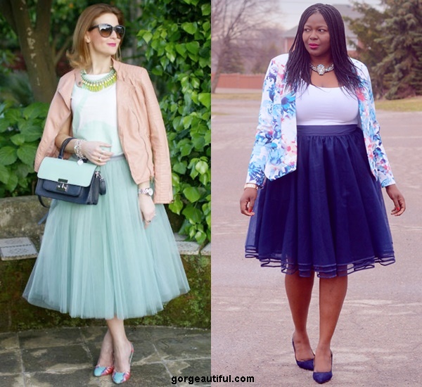 blazer and tulle skirt