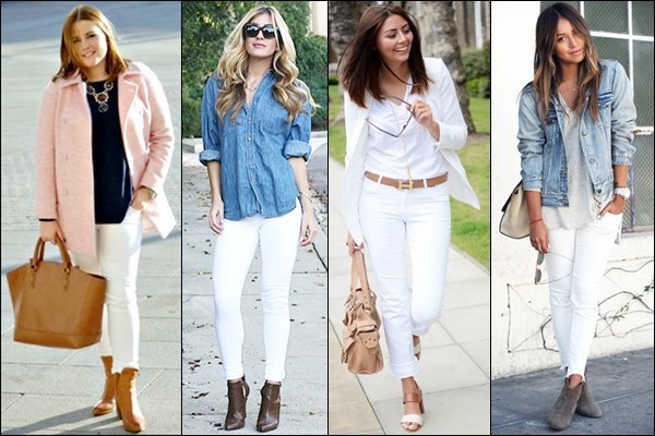 Style Ideas White Denim Skinny Pants