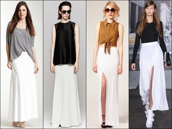 White Maxi Skirt Style Ideas