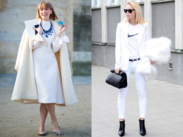 Fall Winter All White Fashion Looks