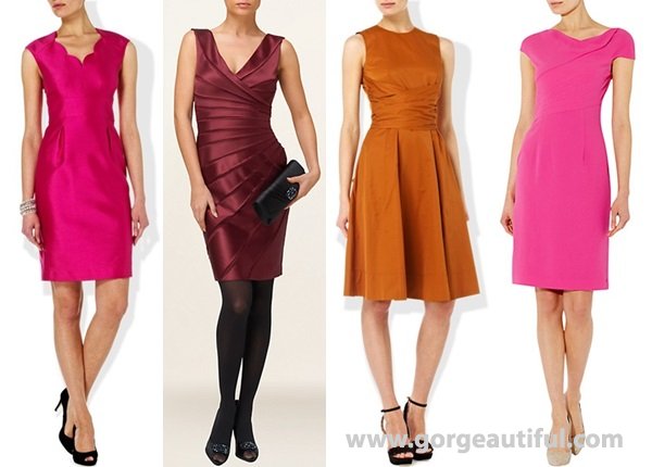 chic dresses in bright hues like pink