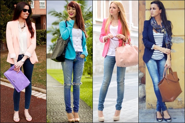 ladies blazers to wear with skinny jeans