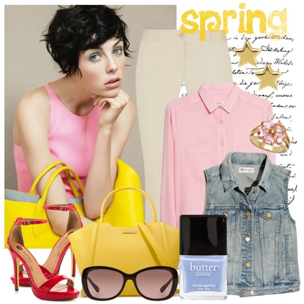 Chic Pink and Denim Spring Fashion