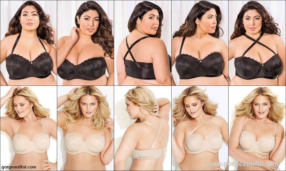 Different Strap Styles Plus Size Convertible Bras