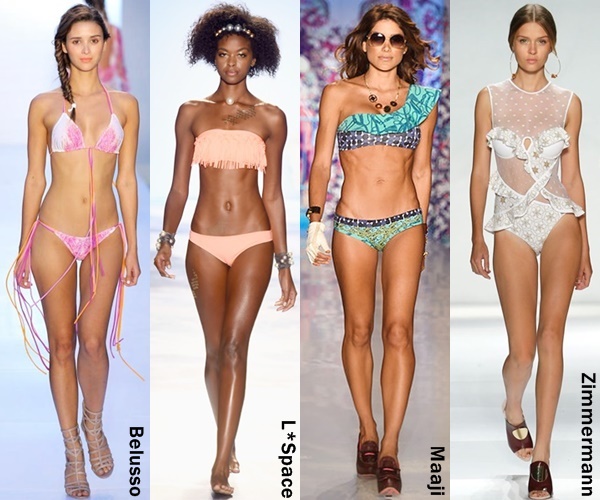 Fringe and Frill Swimwear Details 2015 Trends