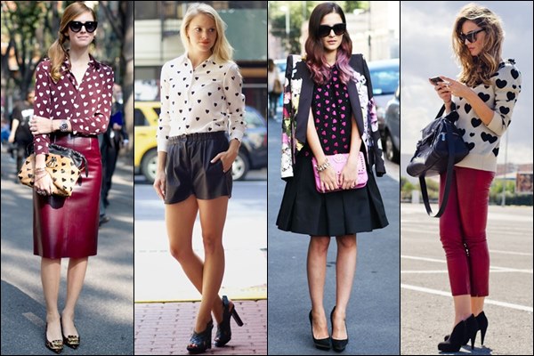 Heart Print Outfit Fashion Ideas