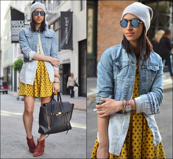 Layering Idea with Denim Shirt and Denim Jacket