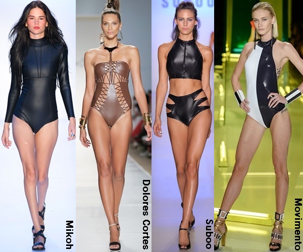 Leather Swimwear 2015 Trend