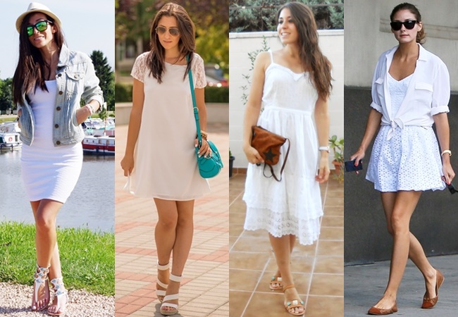 White Dress Casual Look